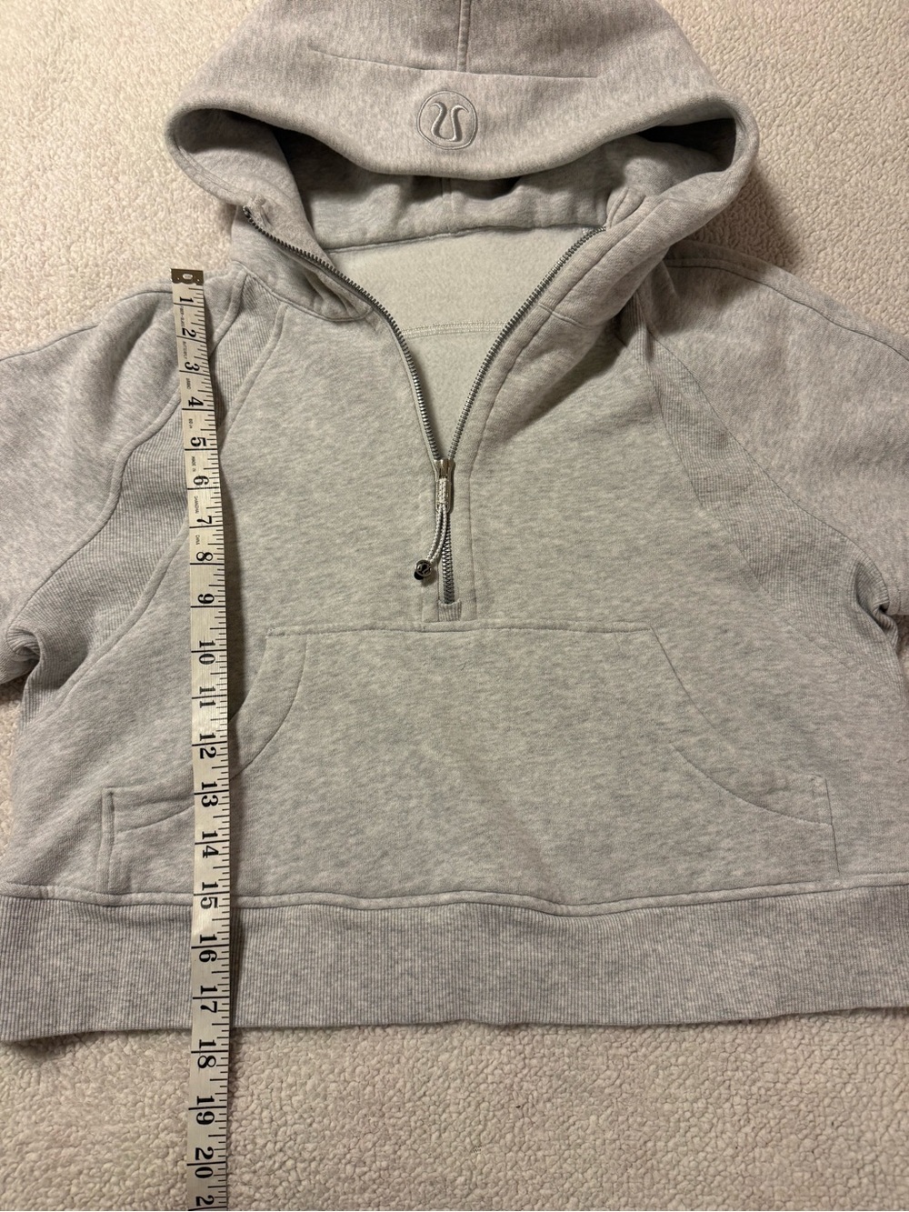 Lululemon Scuba Oversized Half-Zip Hoodie
Heathered Core Medium Grey Sweatshirt - Picture 7 of 14